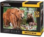 3D Puzzel - National Geographic Bruine Beer (88 stukjes) |, Verzenden, Nieuw