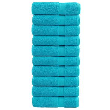 vidaXL Badhanddoeken SOLUND 10 st 600 g/m² 70x140 cm, Verzenden, Nieuw, Blauw