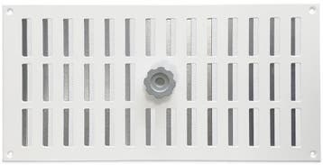 Aluminium afsluitbaar schuifrooster opbouw 400 x 200mm - WIT, Verzenden, Nieuw