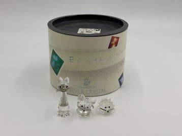 Swarovski - Beeldje - Kat, Egel en Muis (3) - Kristal