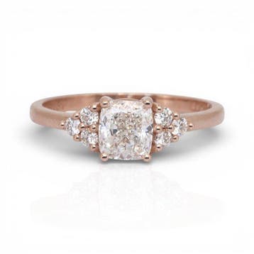 Ring - 18 karaat Roségoud - 1.22ct. tw. Diamant (Natuurlijk), Sieraden, Tassen en Uiterlijk, Ringen, Nieuw