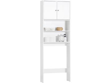 SoBuy BZR165-W - Badkamermeubel - 2 Deuren & Planken - Wit, Verzenden, Nieuw