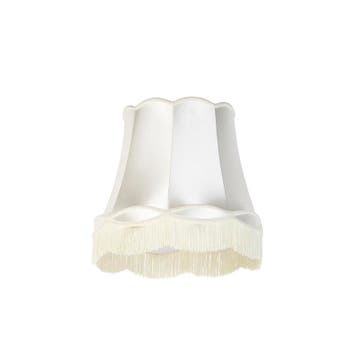 Zijden lampenkap creme 45/30/44 - Granny, Huis en Inrichting, Lampen | Lampenkappen, Verzenden, Rond, Nieuw, Crème