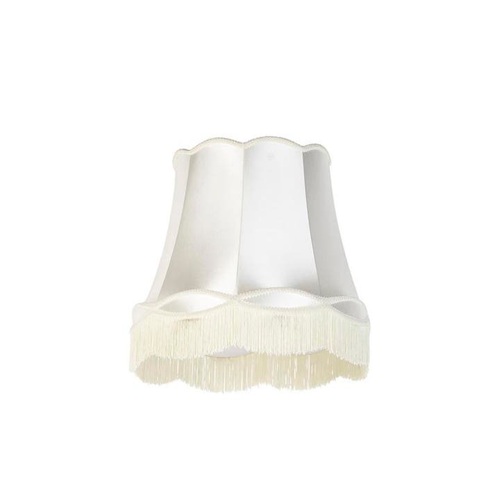 Zijden lampenkap creme 45/30/44 - Granny, Huis en Inrichting, Lampen | Lampenkappen, Crème, Nieuw, Rond, Verzenden