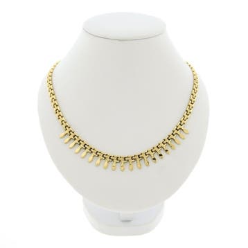 Gouden Cleopatra collier (Ketting), Ophalen of Verzenden, Gebruikt, Overige kleuren, Goud