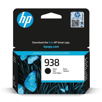 HP 938 (4S6X8PE) inktcartridge zwart (origineel), Verzenden, Nieuw, Cartridge, HP