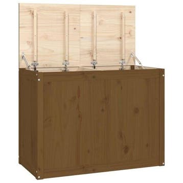 Houten Wasmand 2-Secties | Tweedekansje | OP=OP, Huis en Inrichting, Badkamer | Badtextiel en Accessoires, Ophalen of Verzenden