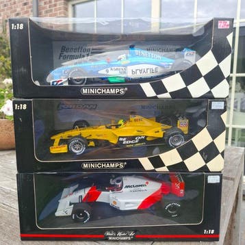 Minichamps 1:18 - Model raceauto (3) - Lot F1 Modellen, Nieuw