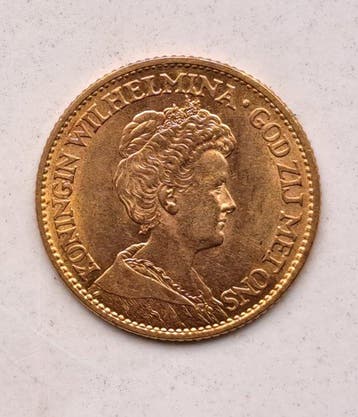 Nederland. Wilhelmina. 10 Gulden 1917