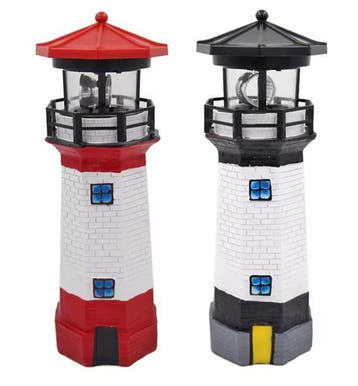Solar Vuurtoren Lamp –LED Tuinverlichting met Sensor en Rota, Verzenden, Nieuw