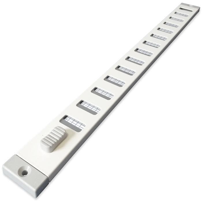 Aluminium afsluitbaar schuifrooster opbouw 370 x 30mm - WIT, Doe-het-zelf en Verbouw, Ventilatie en Afzuiging, Nieuw, Verzenden