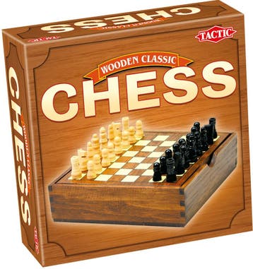 Schaken in houten box | Tactic - Gezelschapsspellen, Hobby en Vrije tijd, Verzenden, Nieuw