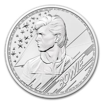 British Music Legends - David Bowie 1 oz 2021, Verzenden, Losse munt, Zilver