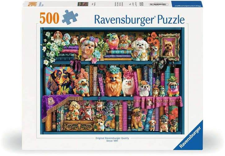 Precious Porcelain Pugs Puzzel (500 stukjes) | Ravensburger, Hobby en Vrije tijd, Denksport en Puzzels, Nieuw, Verzenden
