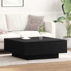 vidaXL Salontafel Zwart Eiken 80 x 80 x 31 cm, Verzenden, Nieuw, 50 tot 100 cm, Minder dan 50 cm