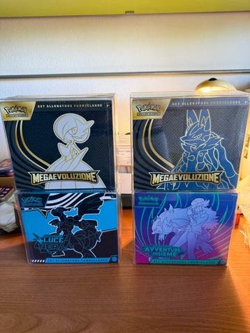 Pokémon - 4 Elite trainer box - 4 etb (luce nera, fuoco, Nieuw