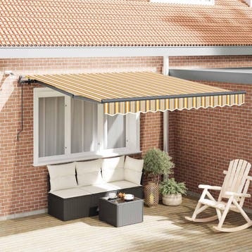 vidaXL Uitschuifbare luifel Meerkleurig 300 x 250 cm, Verzenden, Nieuw