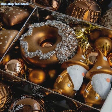 Luxe Kerstballen Set (60 Stuks) met Donut, Gnome & Sneeuwvlo, Verzenden, Nieuw