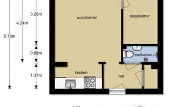Te Huur 2 Kamer Appartement Prins Bernhardplein In Zaandam, Direct bij eigenaar, Noord-Holland, Zaandam, Appartement