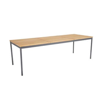 *WOONWINKEL* Brafab Nox Grote Tuintafel Teak En Grijs Alu, Verzenden, Nieuw