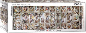 Michelangelo - Sixtijnse Kapel Panorama Puzzel (1000, Verzenden, Nieuw