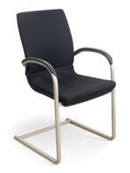 Ahrend 230 vergaderstoel, slede, zwart-grijs, Ophalen of Verzenden, Nieuw, Zwart