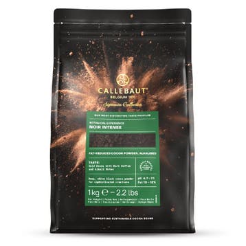 Callebaut Cacaopoeder Noir Intense 1kg, Verzenden, Nieuw