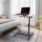 Verstelbaar Laptop Bedbureau met Wielen Opklapbaar Mobiel, Verzenden, Nieuw in verpakking