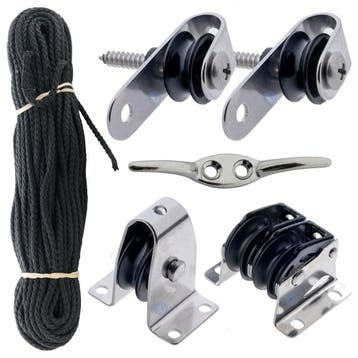 RVS Schaduwdoek katrolset - AISI316, Verzenden, Nieuw