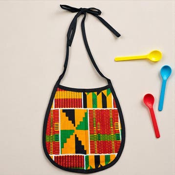 Afrikaanse print slabbetje - Kente (Unisex), Hobby en Vrije tijd, Stoffen en Lappen, Ophalen of Verzenden, Nieuw