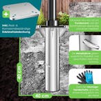 Universele metalen grondplaat voor parasolstatieven - 16x16, Tuin en Terras, Verzenden, Zo goed als nieuw