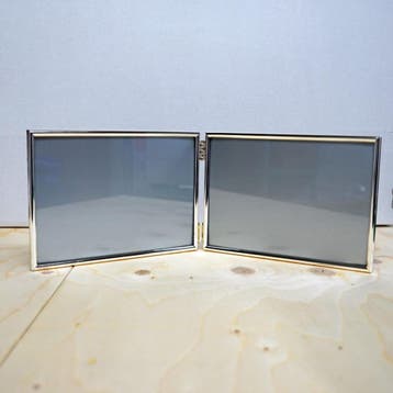 fotolijst tweeluik 13x18 cm verzilverd liggend (LIJSTEN), Ophalen of Verzenden, Nieuw
