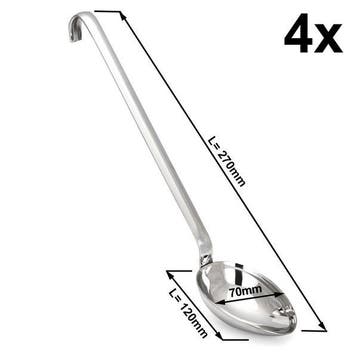 GGM Gastro | (4 stuks) Serveerlepel - Lengte: 27cm - RVS |, Huis en Inrichting, Verzenden, Nieuw, Overige typen