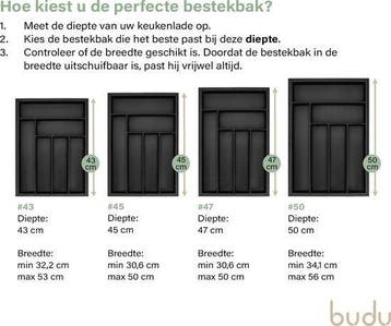 2dekans | Budu Uitschuifbare Bamboe Bestekbak #47 (47 cm, Huis en Inrichting, Keuken | Keukenbenodigdheden, Ophalen of Verzenden
