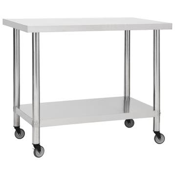 RVS Bijzettafel Verrijdbaar | Laatste Stuk!, Ophalen of Verzenden, Nieuw zonder verpakking, Meubilair