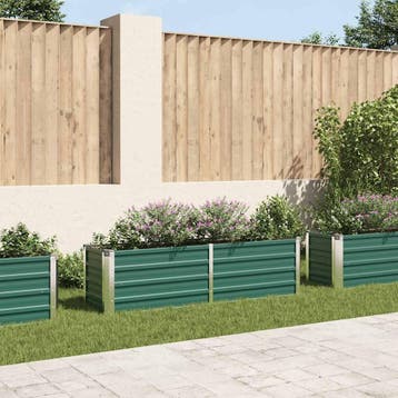 vidaXL Plantenbak verhoogd 160x40x45 cm gegalvaniseerd staal, 100 cm of meer, Verzenden, Nieuw, Metaal