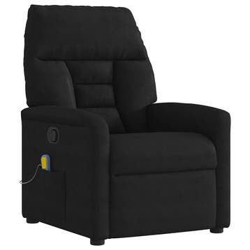 vidaXL Massagestoel microvezelstof zwart, Verzenden, Nieuw
