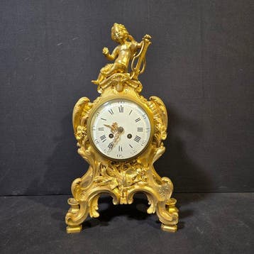 Tafelklok Lodewijk XVI-stijl - Verguld brons - 1850-1900 -, Antiek en Kunst