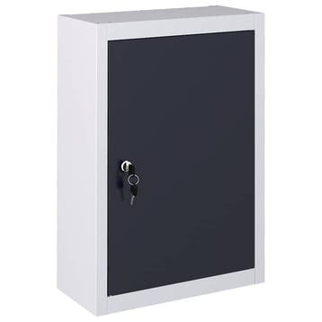 vidaXL Gereedschapskast voor aan de wand metaal grijs en, Doe-het-zelf en Verbouw, Verzenden, Nieuw