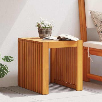 vidaXL Bijzettafel Olie naturel 43 x 36 x 40 cm Massief, Verzenden, Nieuw
