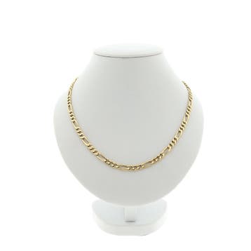 Gouden Figaro schakelketting, Sieraden, Tassen en Uiterlijk, Kettingen, Ophalen of Verzenden, Gebruikt, Goud, Goud