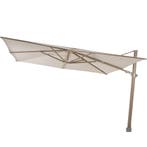 Siesta premium zweefparasol 300x300 cm houtlook sand 4, Tuin en Terras, Ophalen of Verzenden, Nieuw
