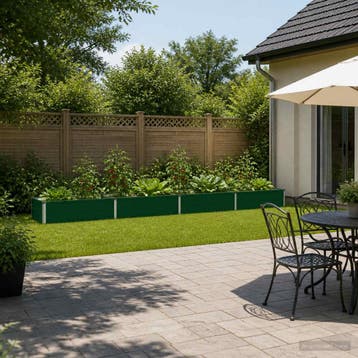 vidaXL Verhoogd Tuinbed Groen 320 x 40 x 24 cm koudgewalst, Minder dan 30 cm, Verzenden, Minder dan 60 cm, Nieuw