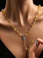 Barnsteen - Natural Amber Rosary Necklace – Warm Golden