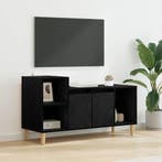 vidaXL TV-kast Zwart Eiken 100 x 35 x 55 cm Bewerkt hout, Minder dan 50 cm, Verzenden, Nieuw, Minder dan 100 cm