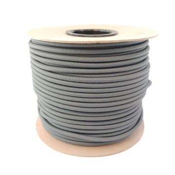 50 meter Elastisch Touw - Grijs - 8mm - elastiek op rol, Ophalen of Verzenden, Nieuw