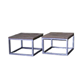 Salontafel industrieel 60x60cmSale, Ophalen of Verzenden, Nieuw