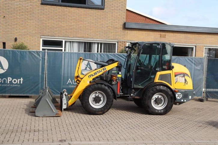 Veiling: Wiellader Mustang AL 708 Diesel 55kW 2018, Zakelijke goederen, Machines en Bouw | Kranen en Graafmachines, Wiellader of Shovel