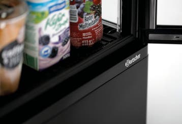 Bartscher Mini-koelvitrine 58L-SW | Zwart | 2 roosters | LED, Ophalen of Verzenden, Nieuw