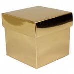 Losse gouden cadeaudoosjes/kadodoosjes 10 cm vierkant - Ca.., Ophalen of Verzenden, Nieuw